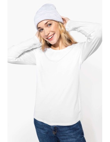 KAR-K3017-LADIES LONG-SLEEVED CREW NECK T-SHIRT